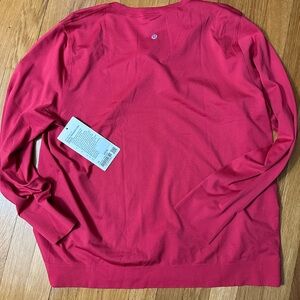 lululemon athletica long sleeve crew top in bright pink